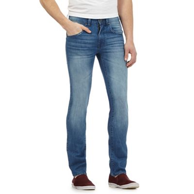 Red Herring Big and tall blue mid wash skinny jeans